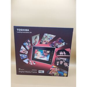 Toshiba Digital Media Frame 8" BLACK Wi-Fi SD USB Speakers‎ DMF82XKU